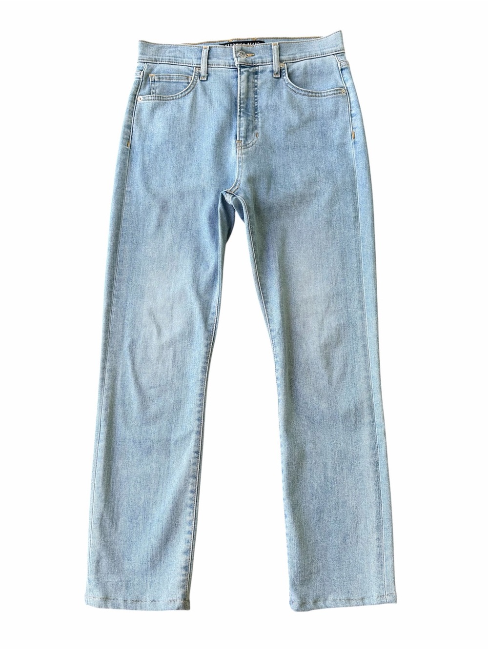 Veronica Beard Ryleigh Slim Straight High-Rise Float On Wash Jeans Size 27